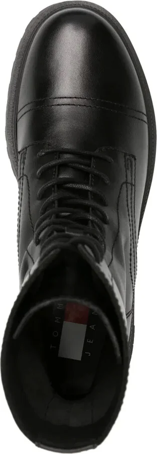 Logo-Debossed Ankle Leather Boots - Image 4