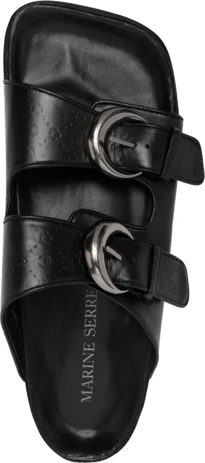 Logo-Debossed Buckle-Strap Leather Sandals - Image 4