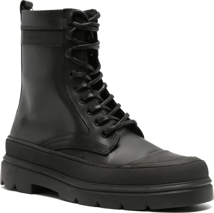 Logo-Debossed Leather Ankle Boots - Image 2