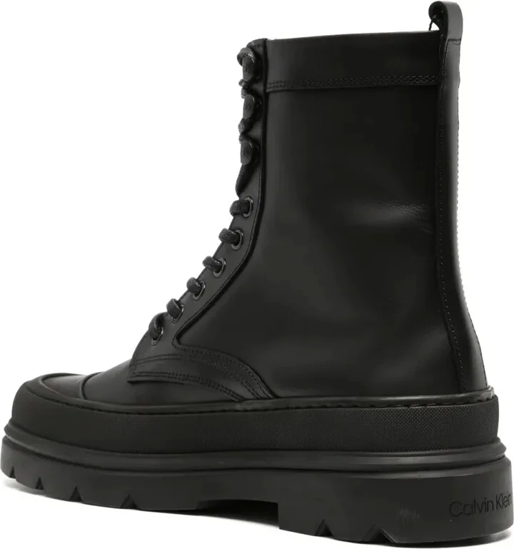 Logo-Debossed Leather Ankle Boots - Image 3