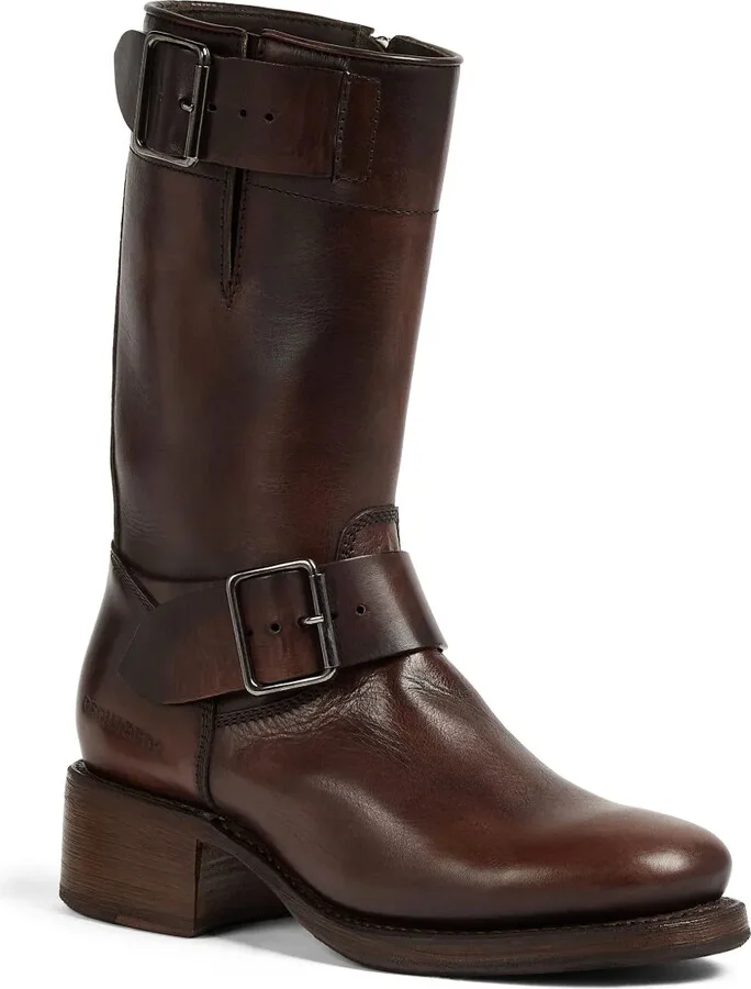 Logo-Debossed Leather Boots - Image 2