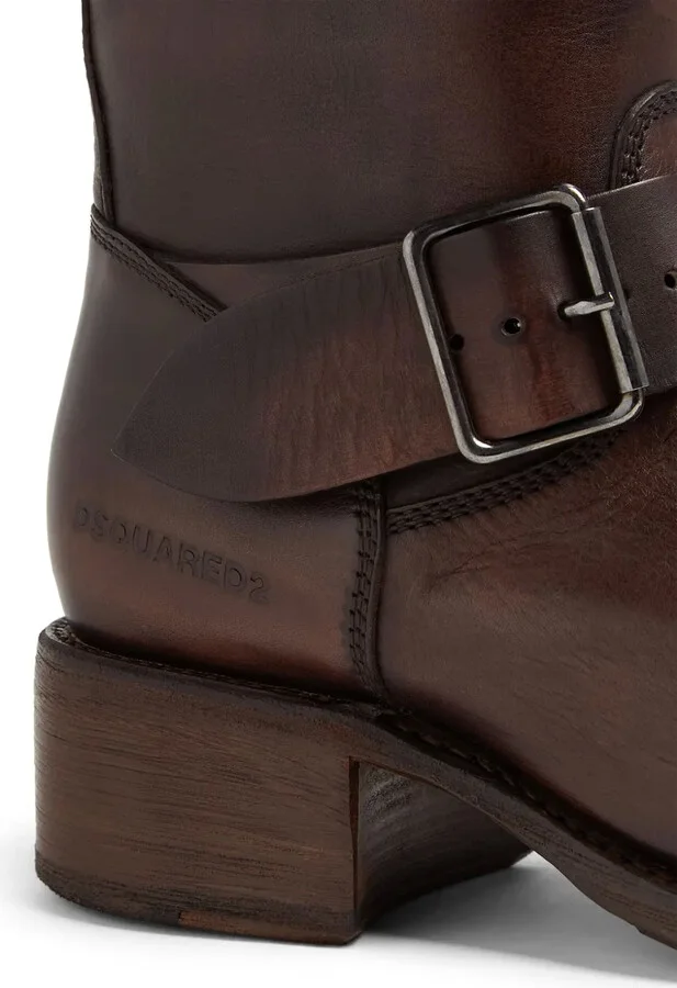 Logo-Debossed Leather Boots - Image 4