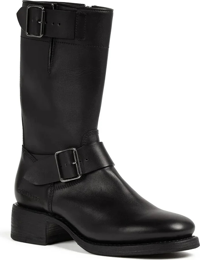 Logo-Debossed Leather Boots - Image 2