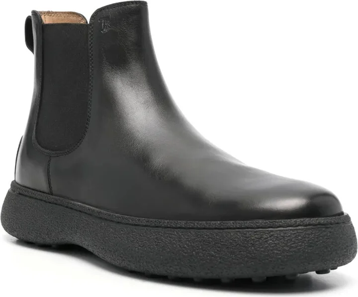 Logo-Debossed Leather Boots - Image 2