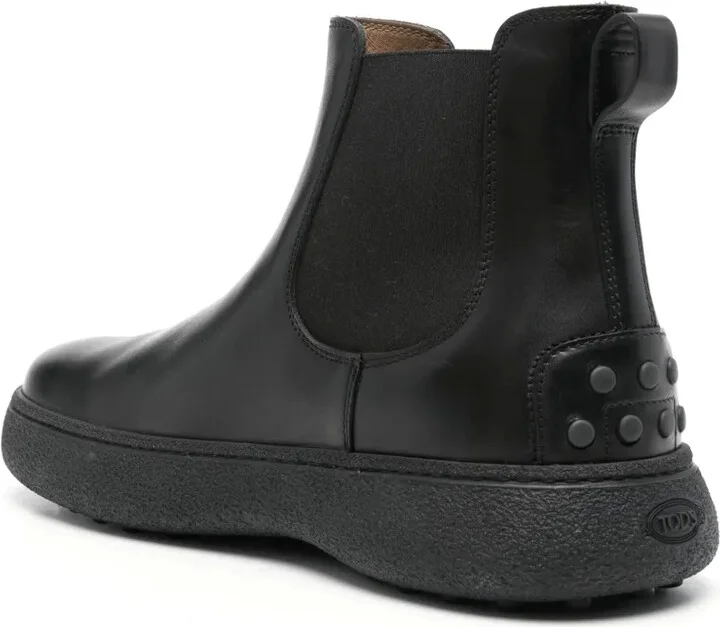 Logo-Debossed Leather Boots - Image 3