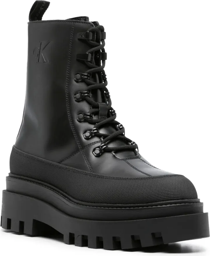 Logo-Debossed Leather Boots - Image 2