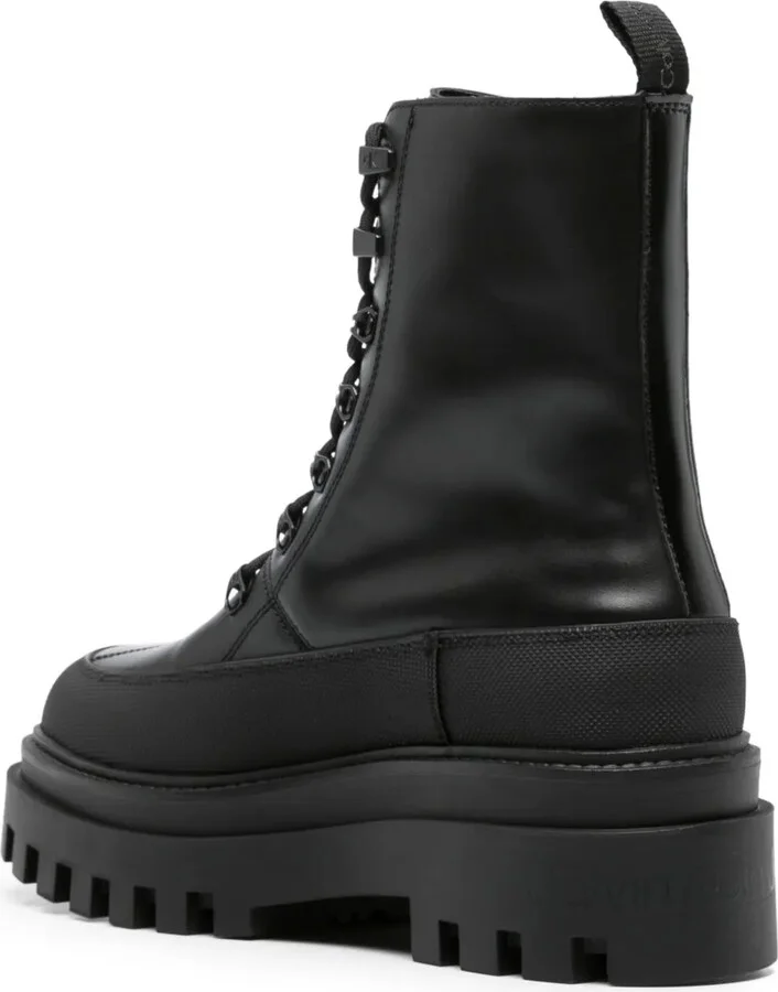 Logo-Debossed Leather Boots - Image 3