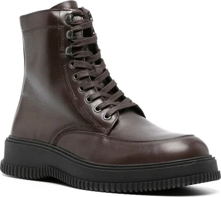 Logo-Debossed Leather Boots - Image 2