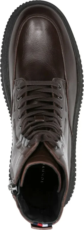Logo-Debossed Leather Boots - Image 4