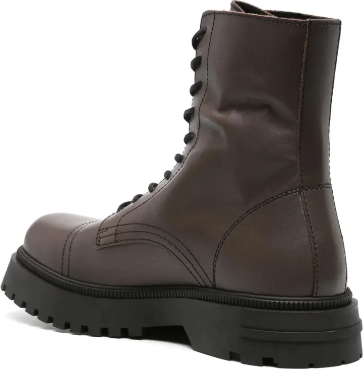 Logo-Debossed Leather Boots - Image 3