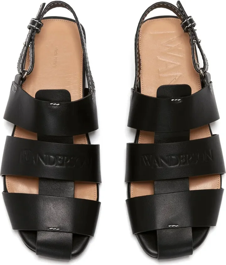 Logo-Debossed Leather Fisherman Sandals - Image 4