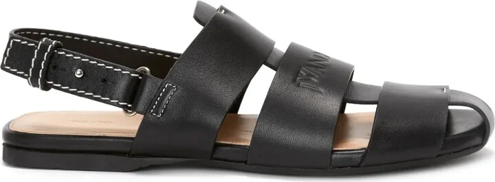 Logo-Debossed Leather Fisherman Sandals