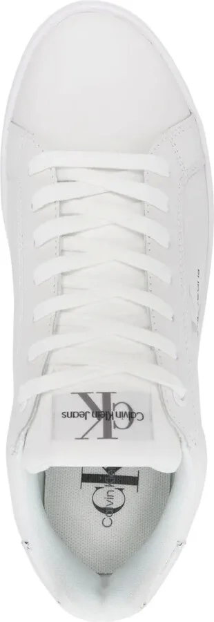Logo-Debossed Leather Flatform Sneakers - Image 4