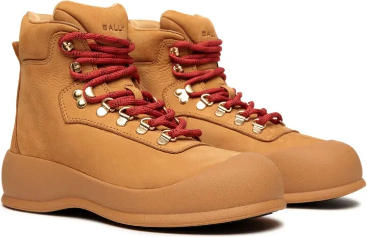Logo-Debossed Leather Hiking Boots - Image 2