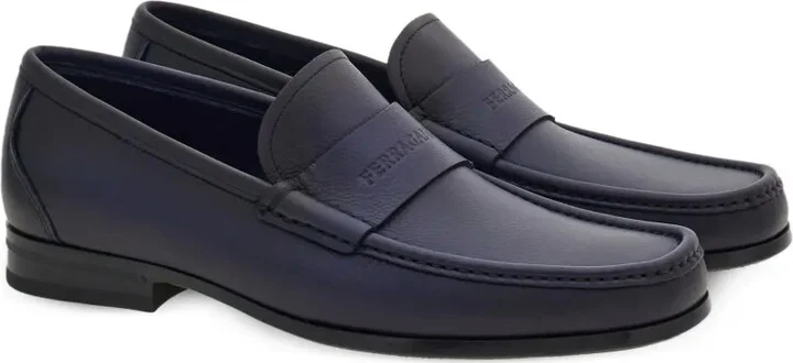 Logo-Debossed Leather Loafers - Image 2