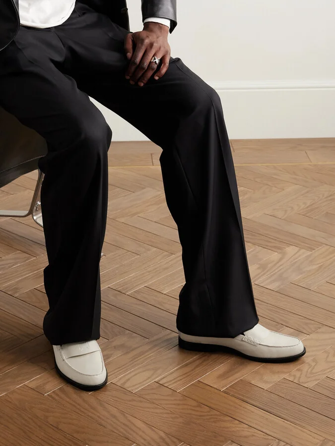Logo-Debossed Leather Penny Loafers - Image 2