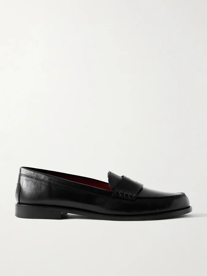 Logo-Debossed Leather Penny Loafers
