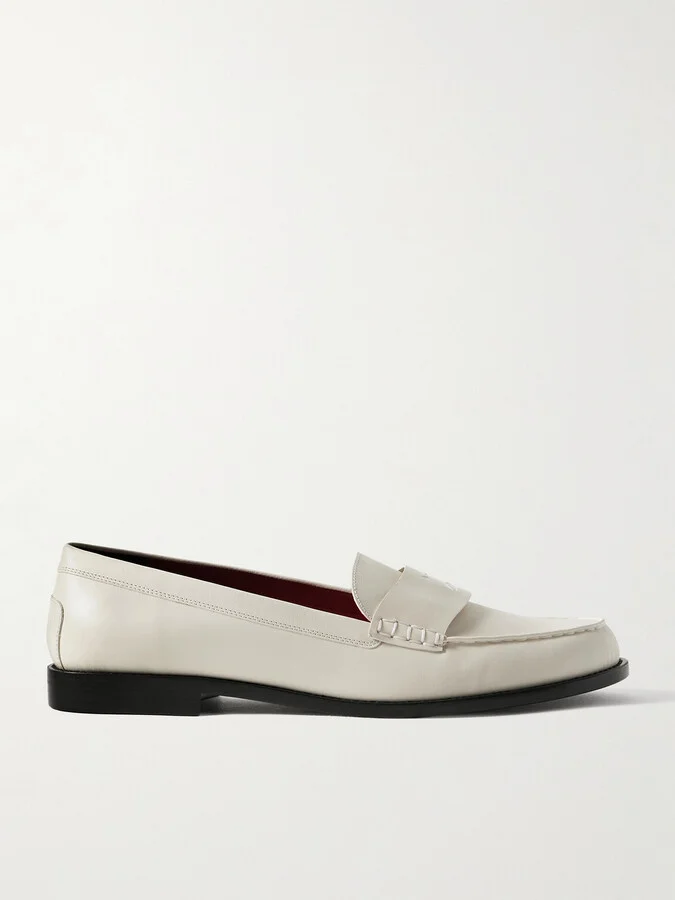 Logo-Debossed Leather Penny Loafers