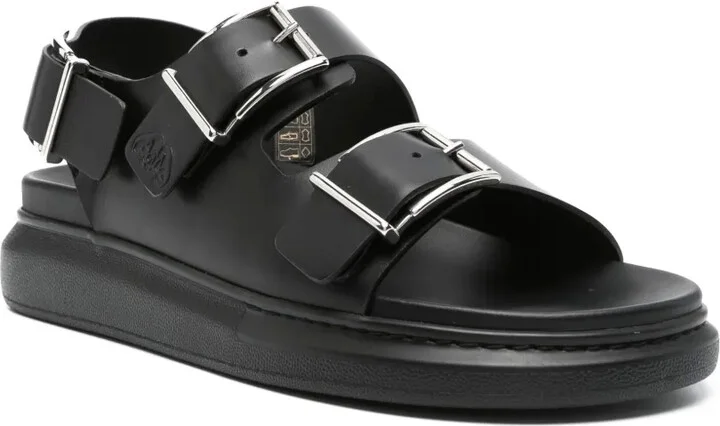 Logo-Debossed Leather Sandals - Image 2