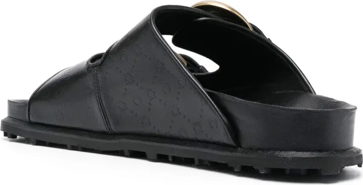 Logo-Debossed Leather Sandals - Image 3