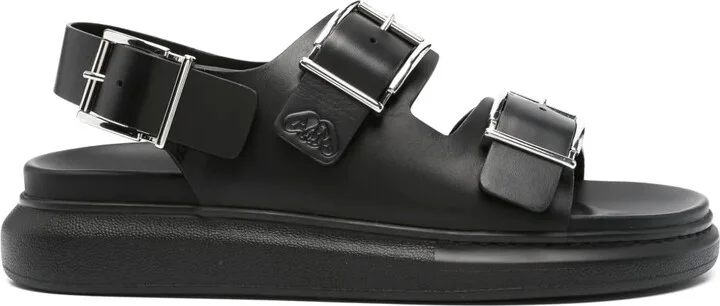 Logo-Debossed Leather Sandals