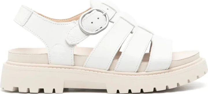 Logo-Debossed Leather Sandals