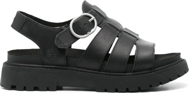 Logo-Debossed Leather Sandals