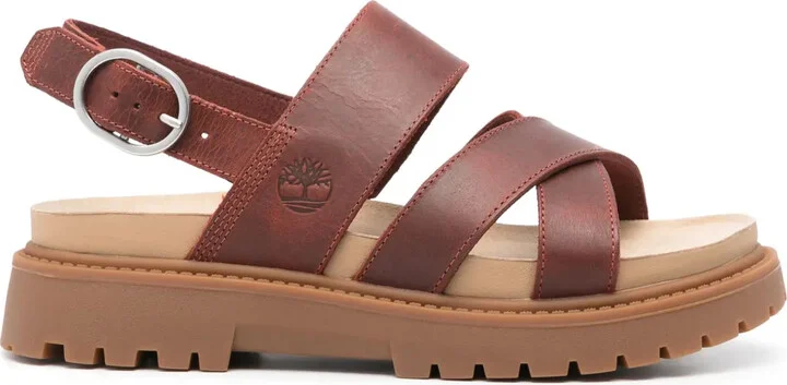 Logo-Debossed Leather Sandals