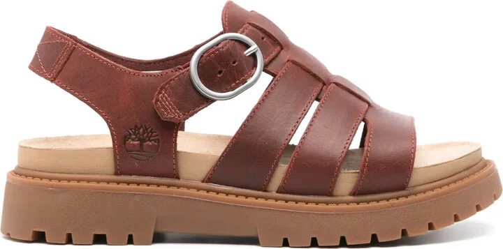 Logo-Debossed Leather Sandals