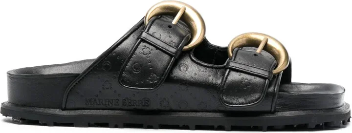 Logo-Debossed Leather Sandals