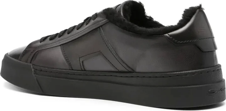 Logo-Debossed Leather Sneakers - Image 3