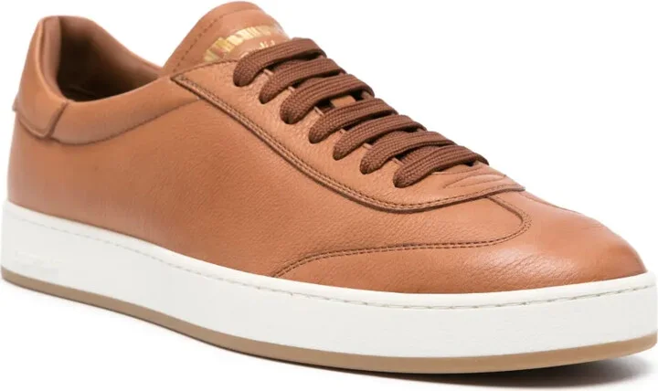 Logo-Debossed Leather Sneakers - Image 2
