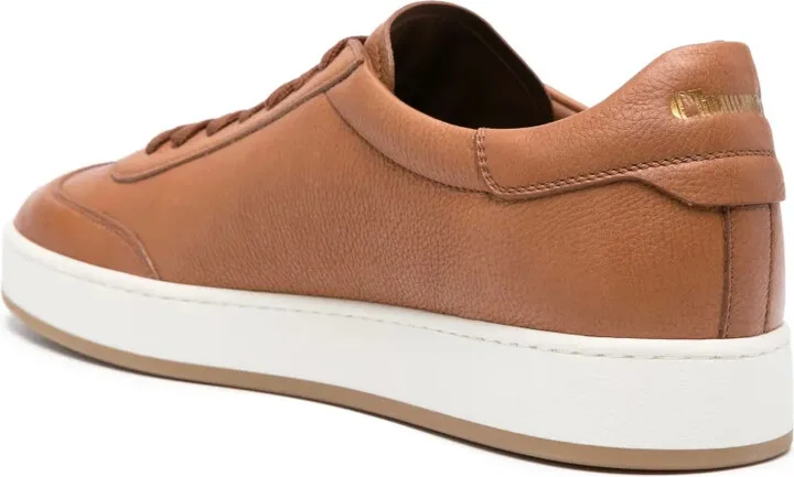 Logo-Debossed Leather Sneakers - Image 3