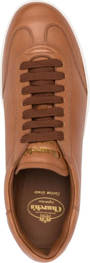 Logo-Debossed Leather Sneakers - Image 4