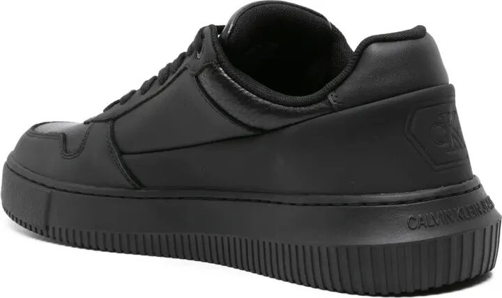 Logo-Debossed Leather Sneakers - Image 3