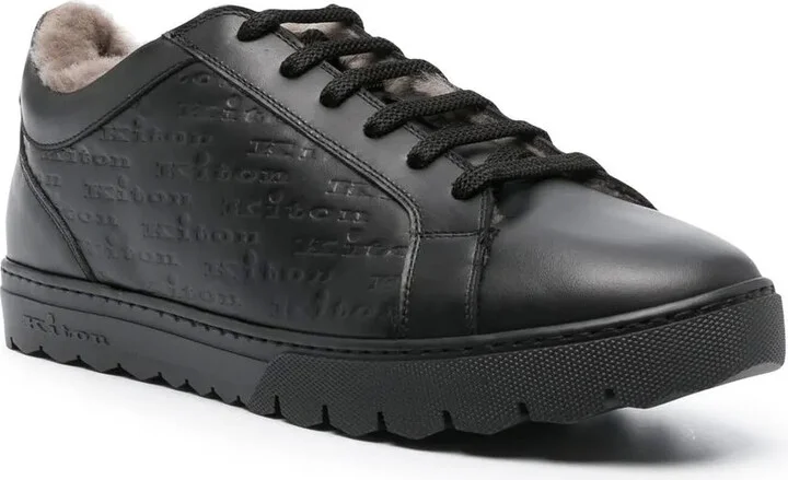Logo-Debossed Leather Sneakers - Image 2
