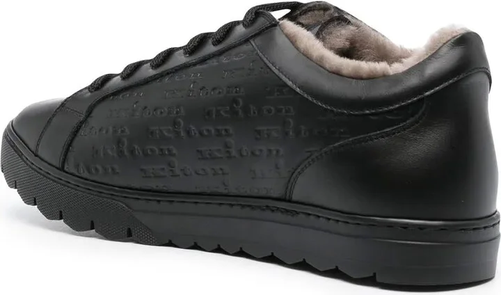 Logo-Debossed Leather Sneakers - Image 3