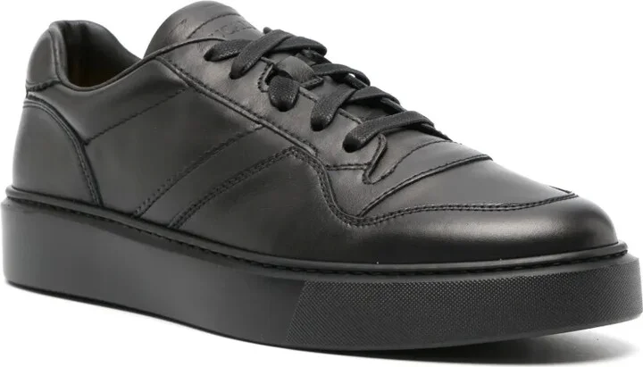 Logo-Debossed Leather Sneakers - Image 2