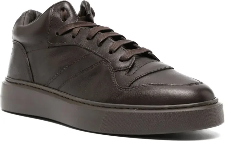 Logo-Debossed Leather Sneakers - Image 2