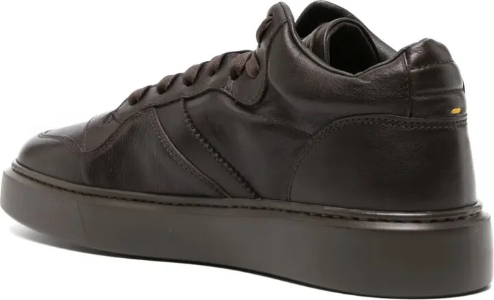 Logo-Debossed Leather Sneakers - Image 3