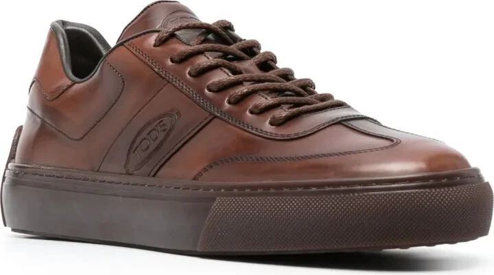 Logo-Debossed Leather Sneakers - Image 2