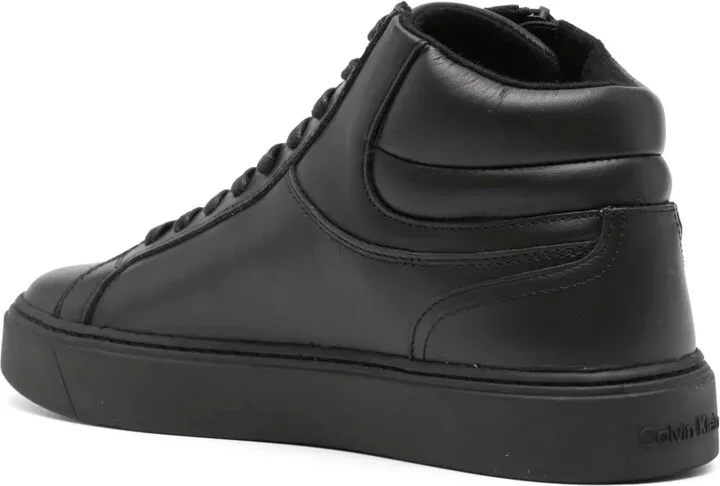 Logo-Debossed Leather Sneakers - Image 3