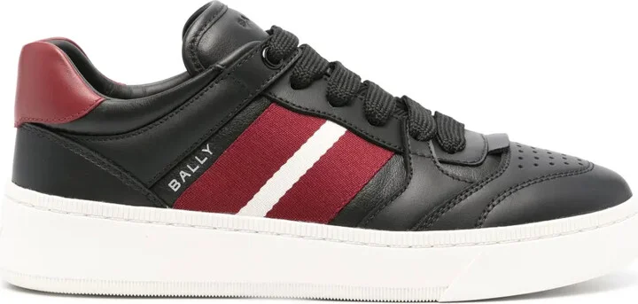 Logo-Debossed Leather Sneakers