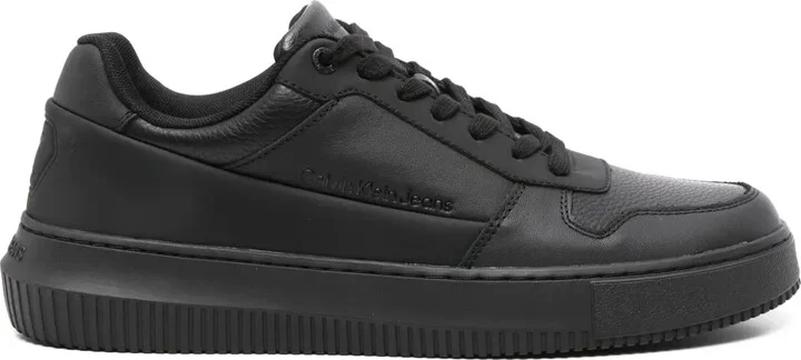 Logo-Debossed Leather Sneakers