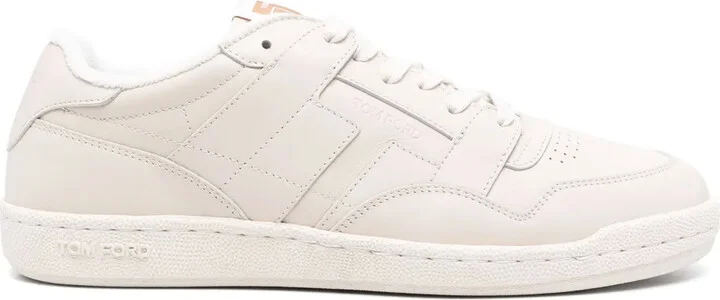 Logo-Debossed Leather Sneakers