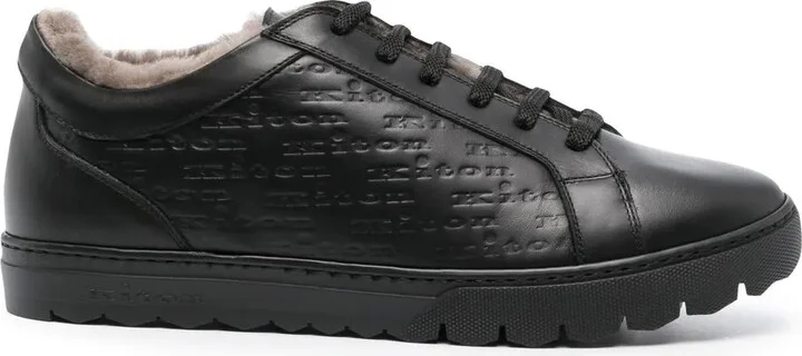 Logo-Debossed Leather Sneakers