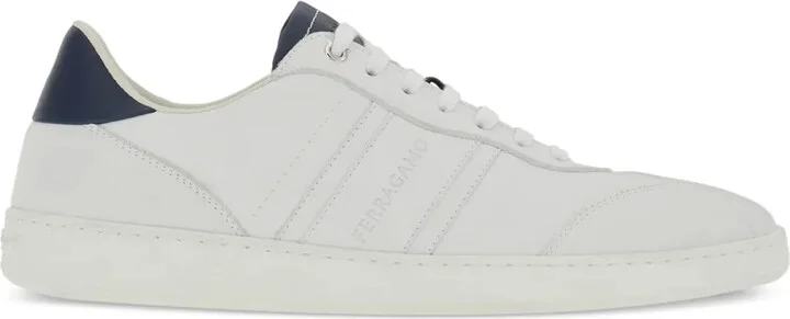 Logo-Debossed Leather Sneakers