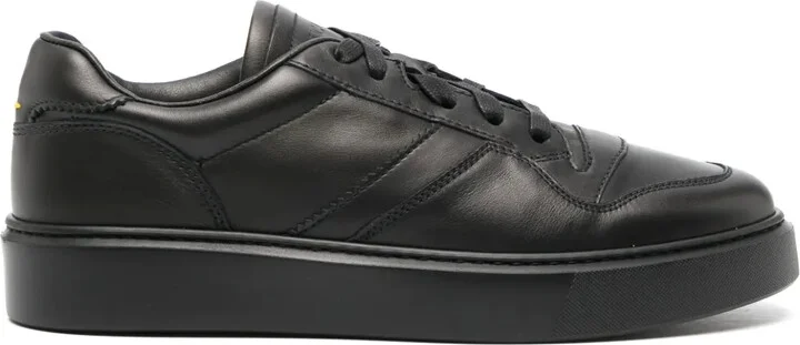 Logo-Debossed Leather Sneakers