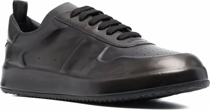 Logo-Debossed Low-Top Leather Sneakers - Image 2