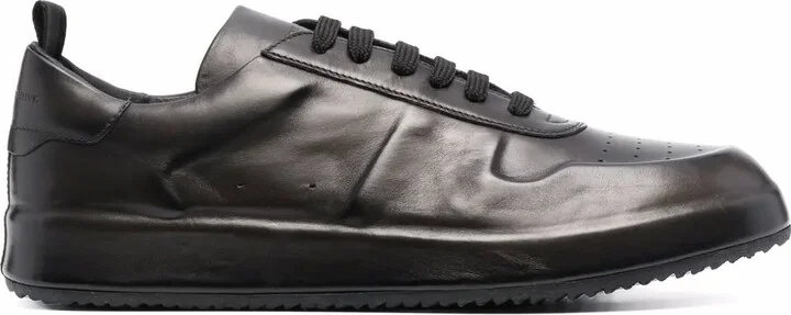 Logo-Debossed Low-Top Leather Sneakers